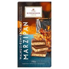 Niederegger Milk Chocolate with Walnut Rum Croquant Marzipan 110g