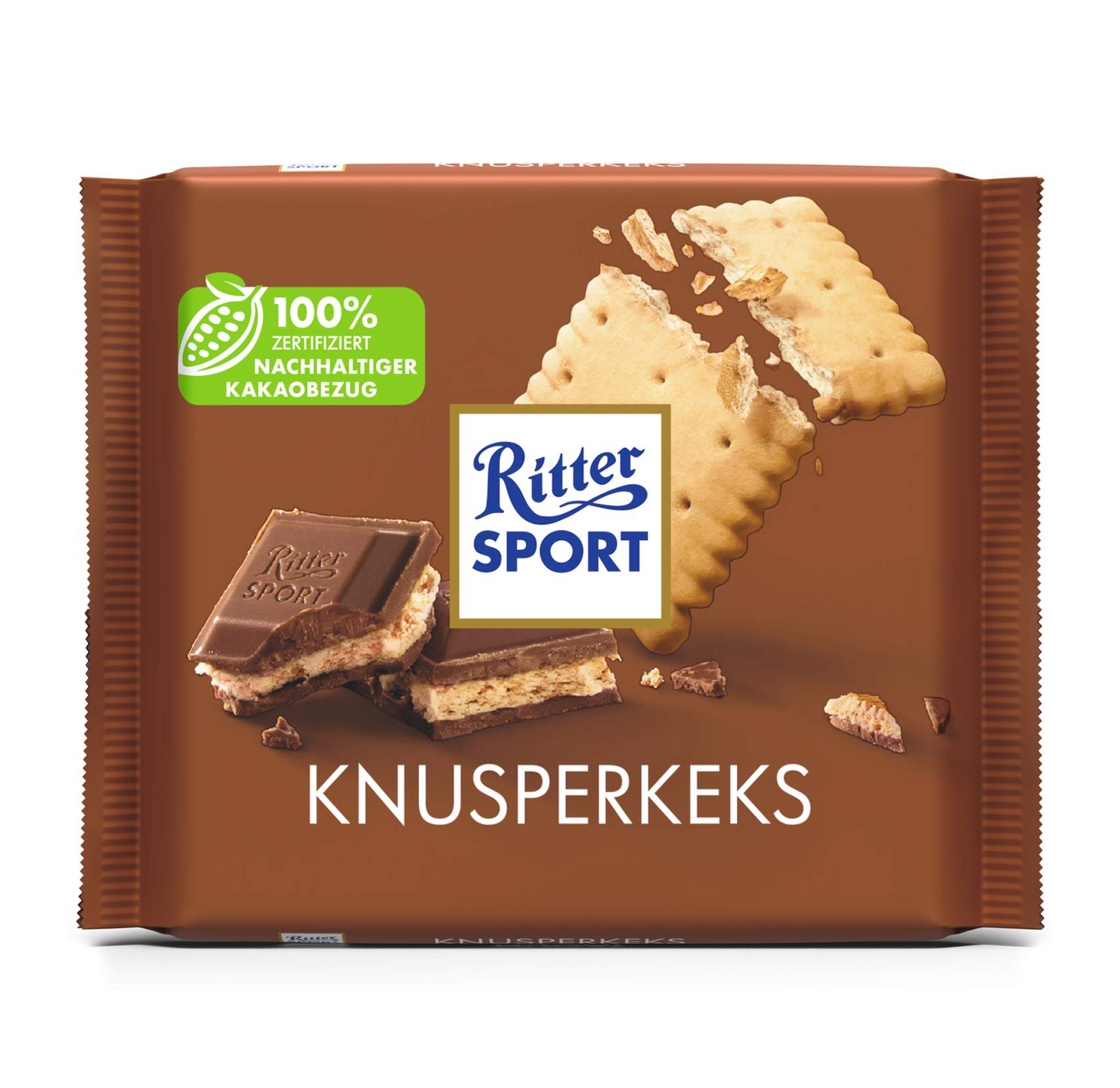 Ritter Sport Milk Chocolate with Butter Biscuit & Cocoa Creme 100g