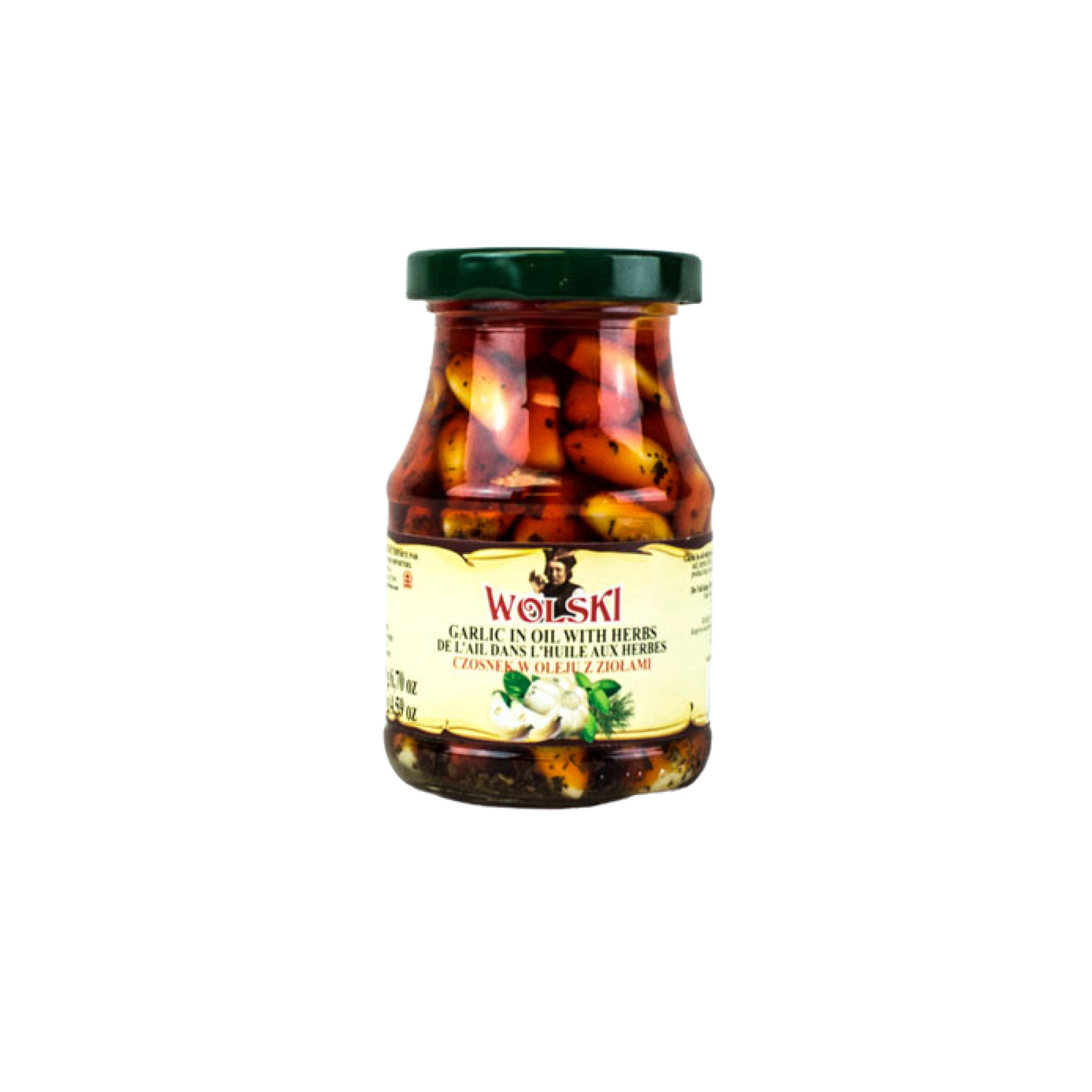 Wolski Marinated Garlic in Rapeseed Oil with Herbs 210ml