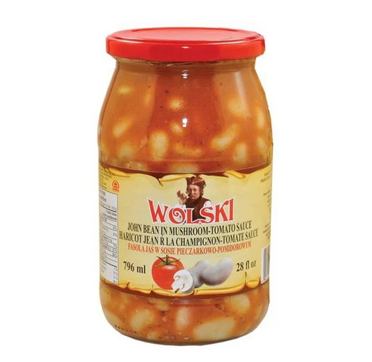 Wolski Large Beans with Mushrooms in Tomato Sauce 796ml
