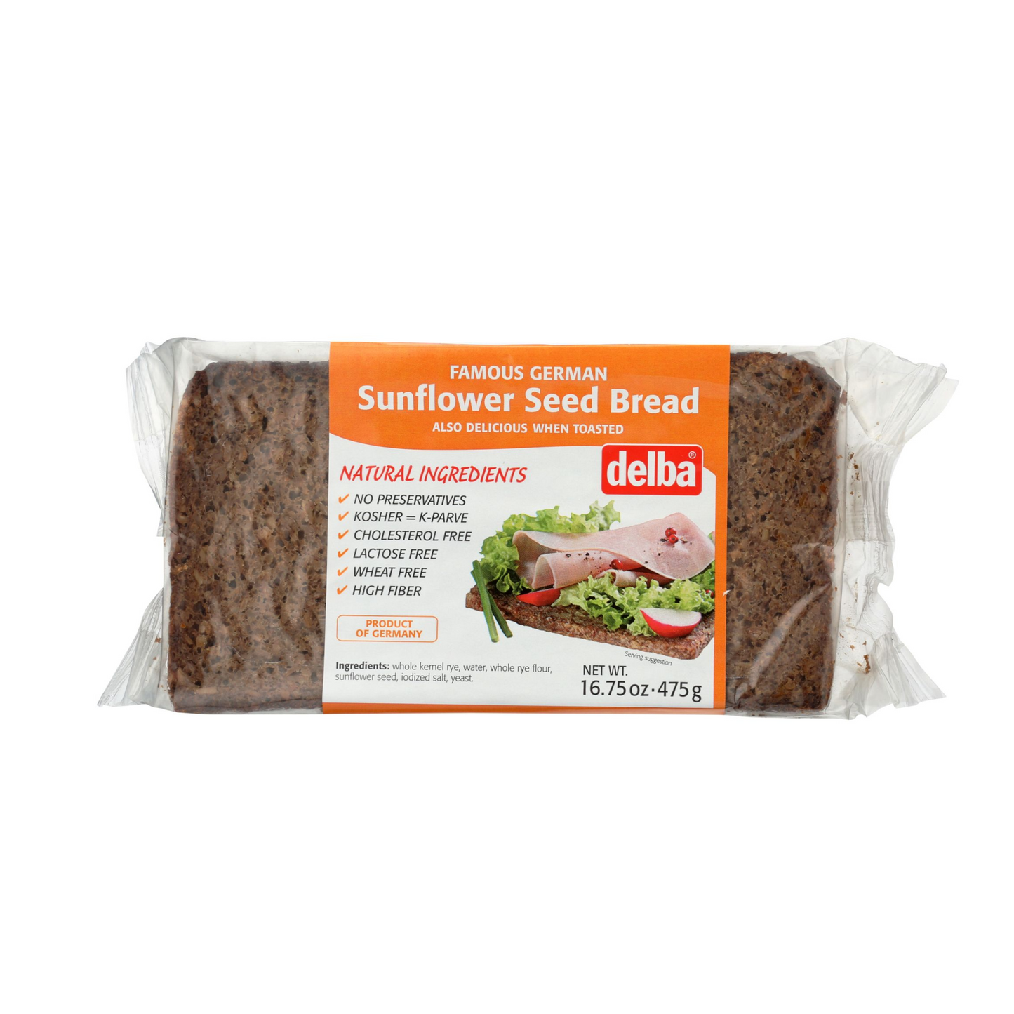 Delba Sunflower Seed Bread 475g