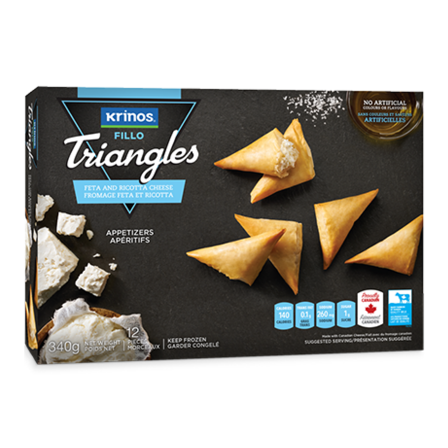Krinos Fillo Triangles Feta and Ricotta 454g