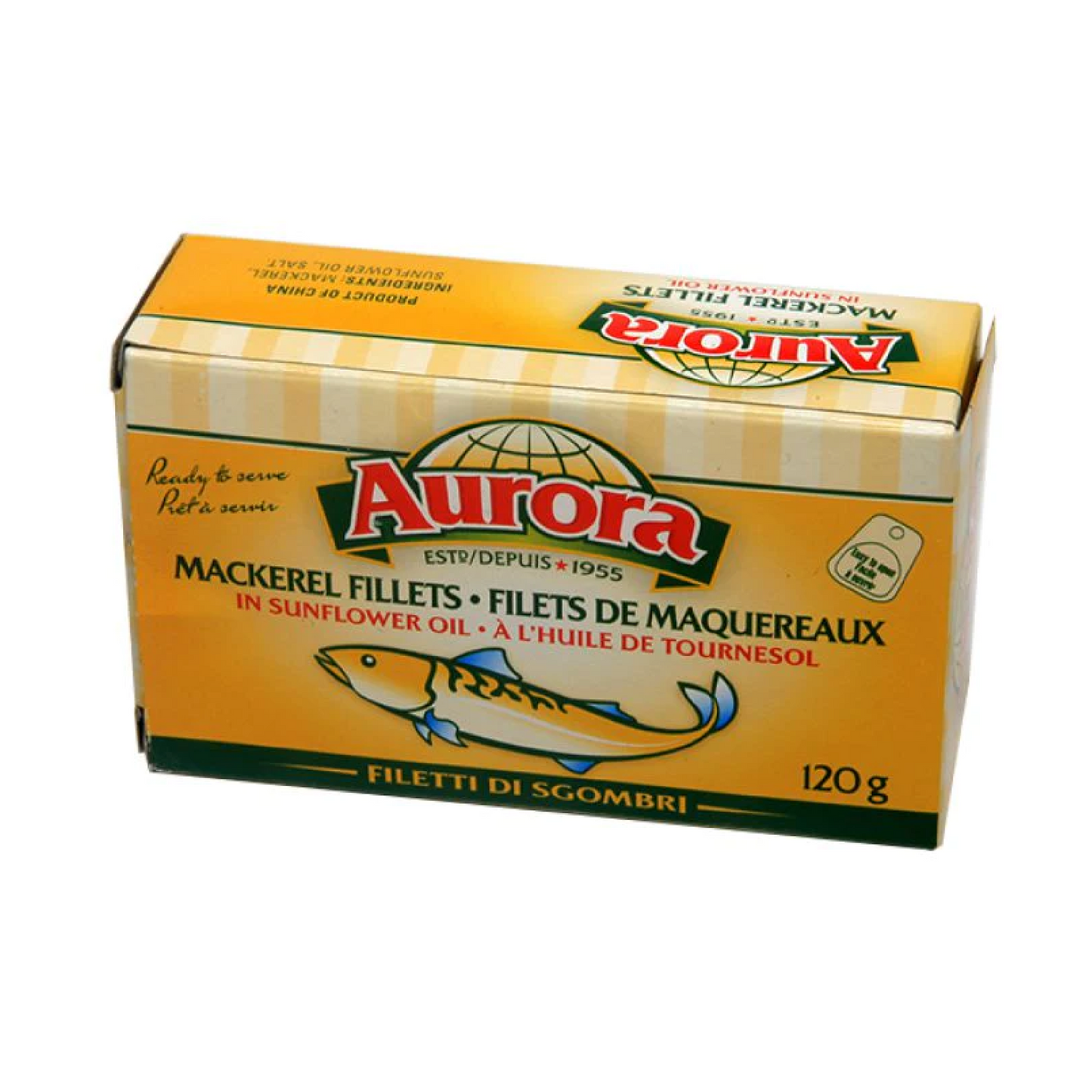 Aurora Mackerel Fillets in Sunflower Oil 120g