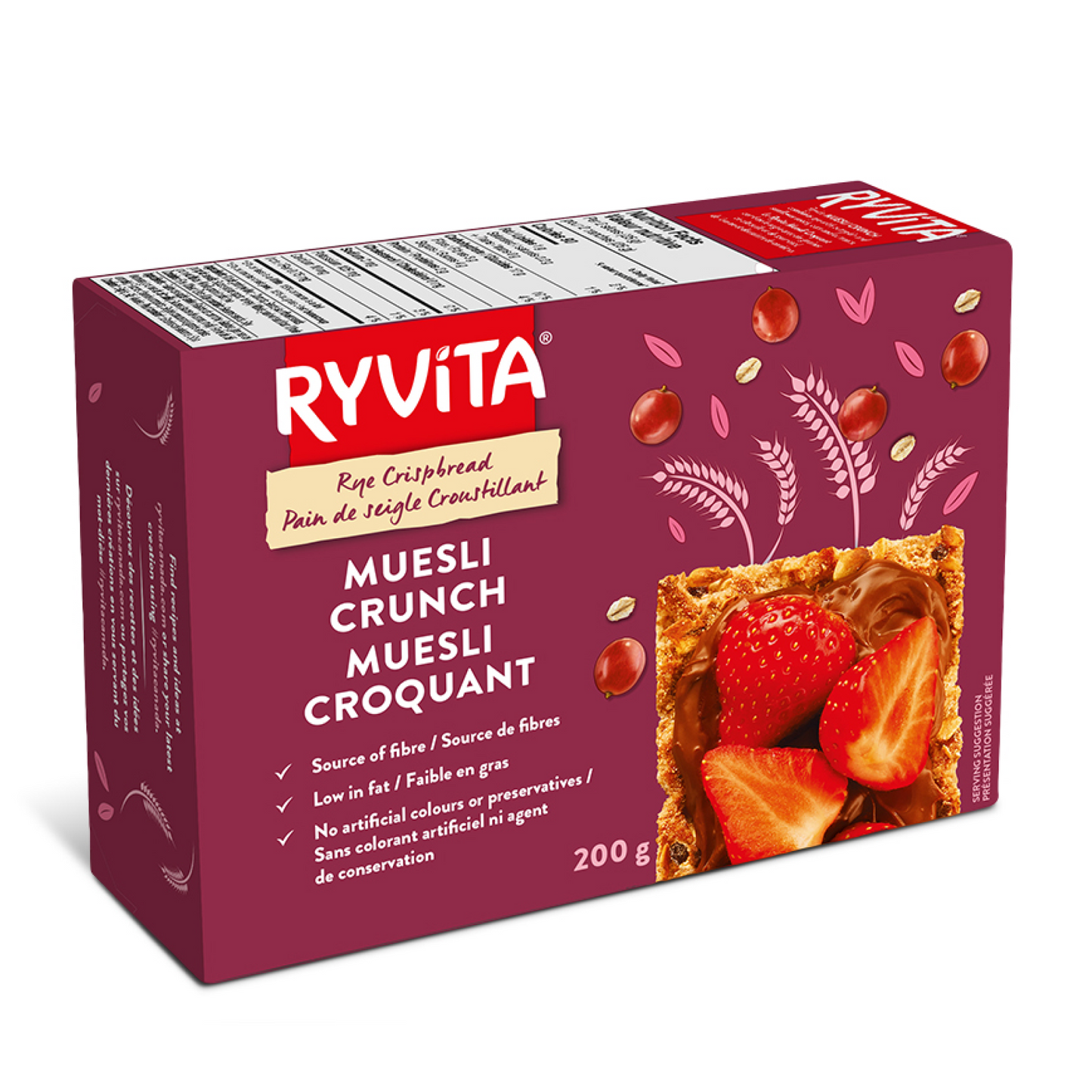 Ryvita Muesli Crunch Rye Crispbread 200g