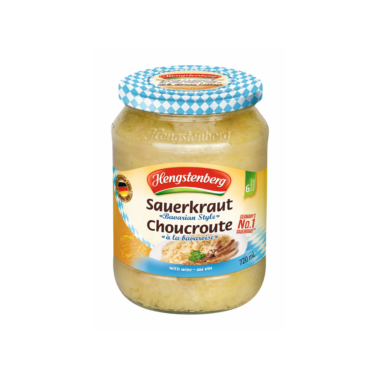 Hengstenberg Bavarian Style Sauerkraut 720ml