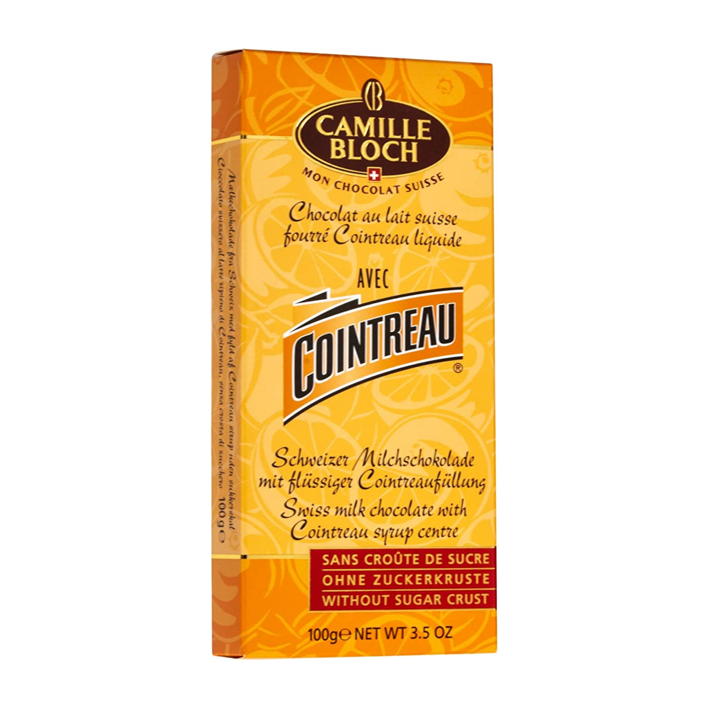 Camille Bloch Swiss Milk Chocolate with Cointreau Syrup Centre 100g