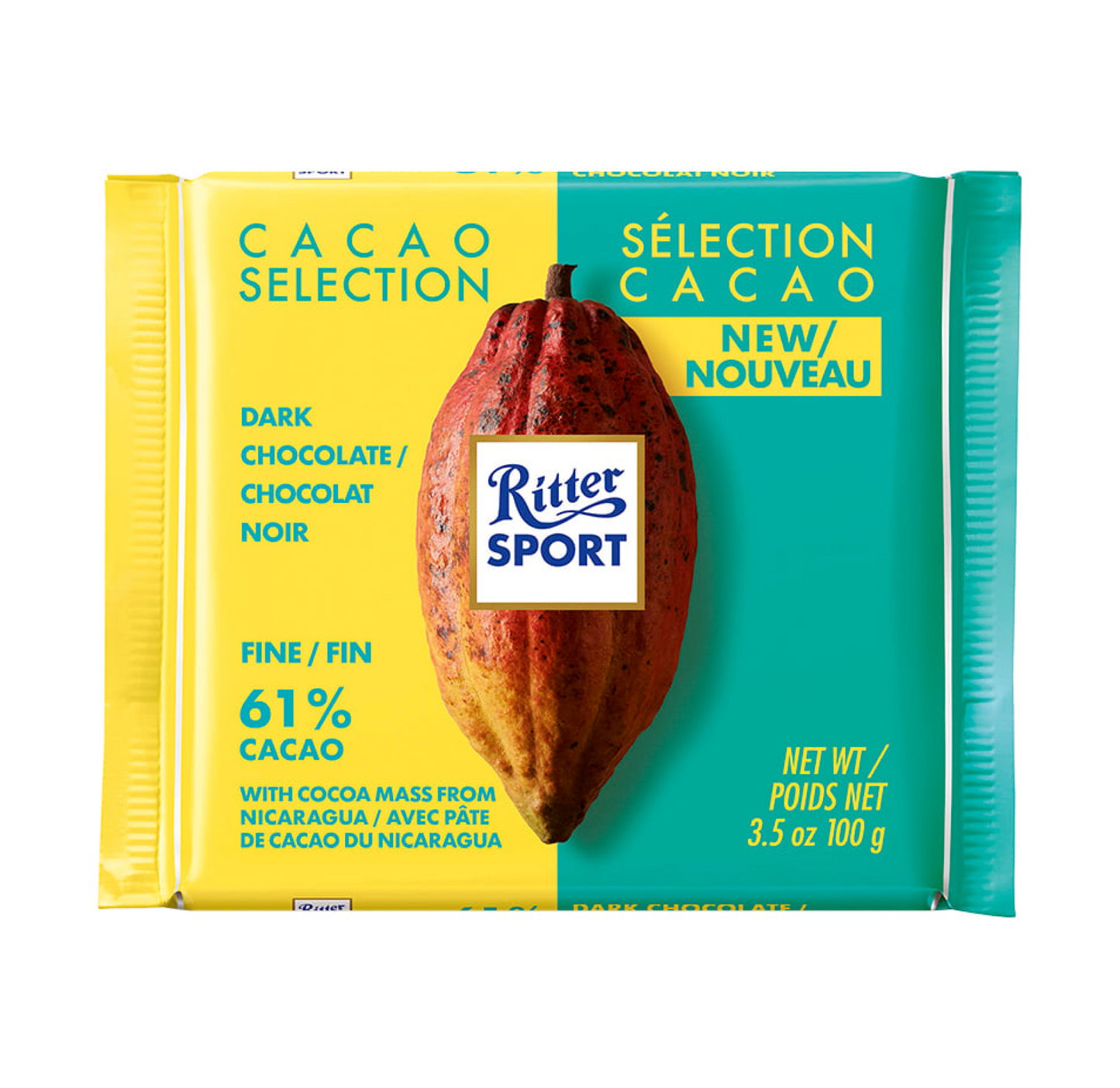 Ritter Sport 61% Dark Chocolate 100g