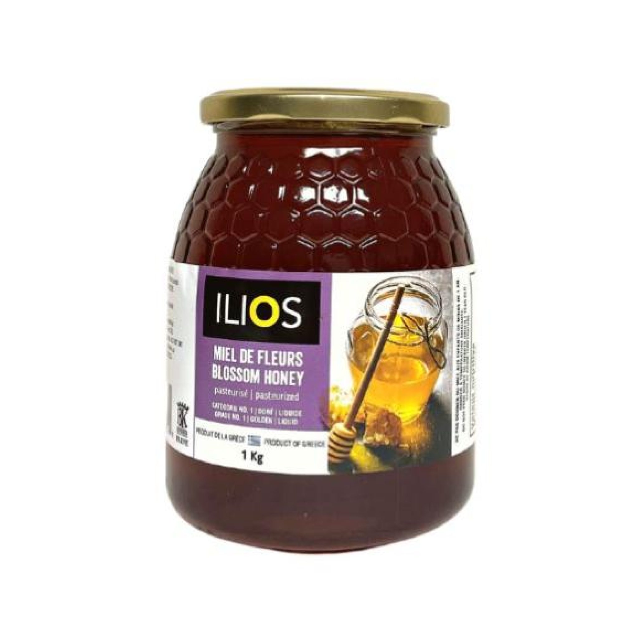 Ilios Pasteurized Blossom Honey 1KG Food Depot Toronto