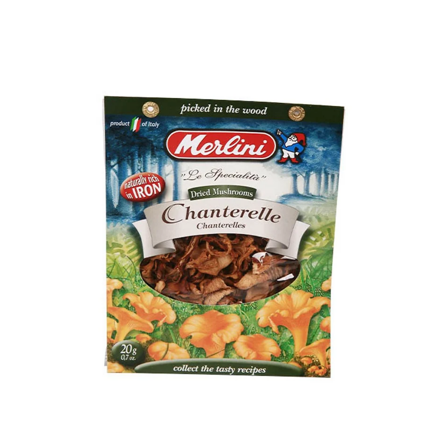 Merlini Dried Finferli Chanterelle Mushrooms 20g