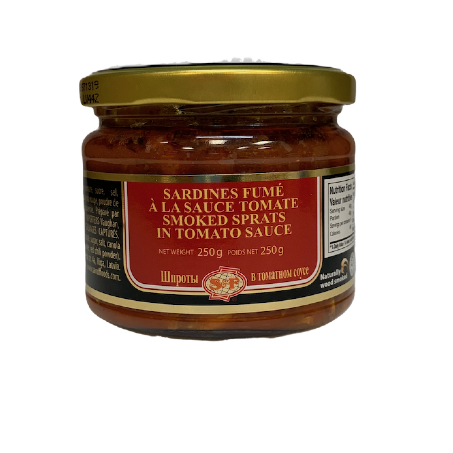 Riga Gold Smoked Sprats in Tomato Sauce 250g