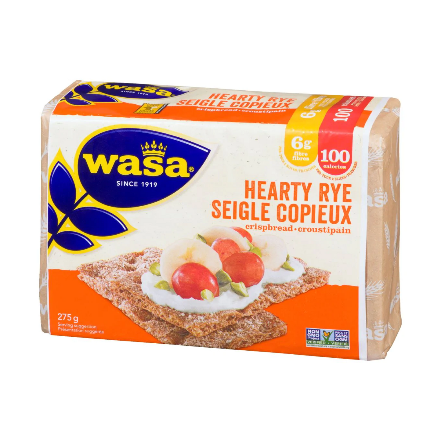 Wasa Hearty Rye Crispbread 275g