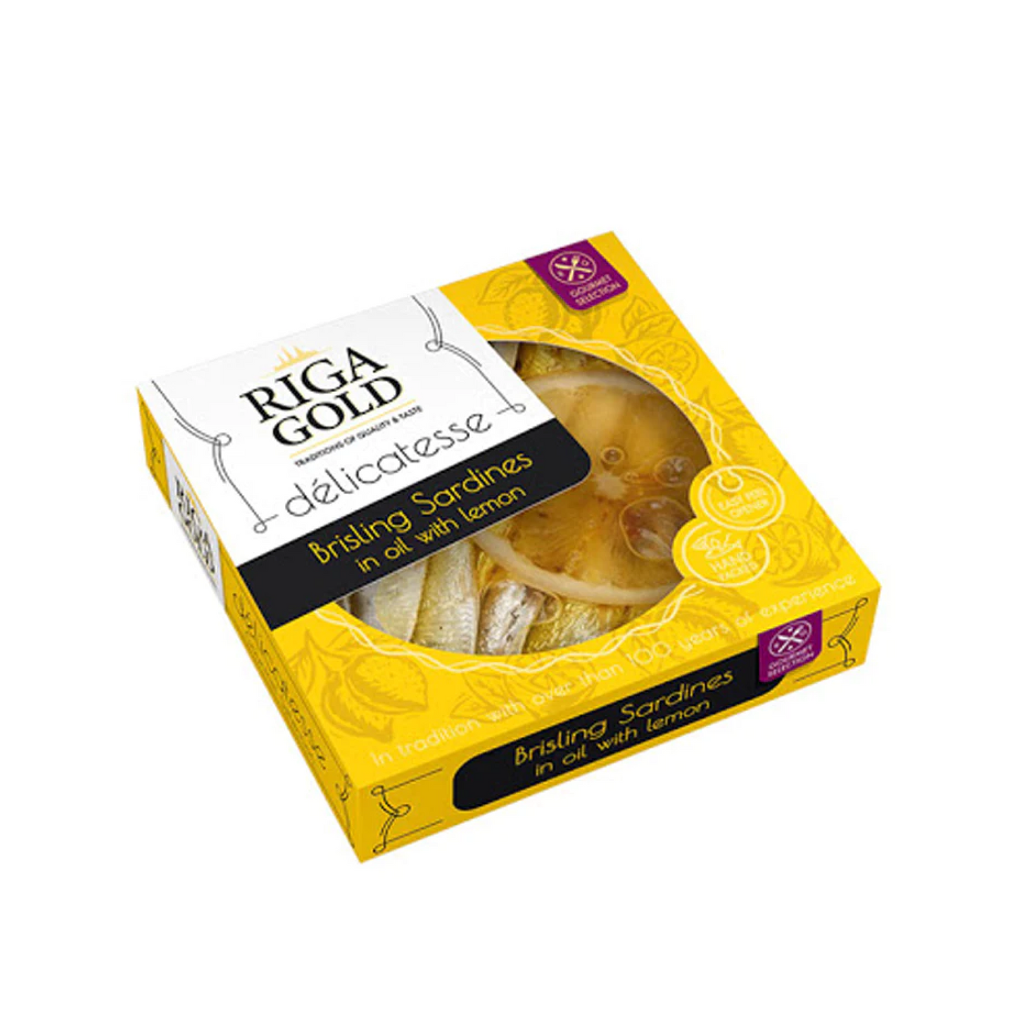 Riga Gold Brisling Sardines in Olive Oil with Lemon 120g