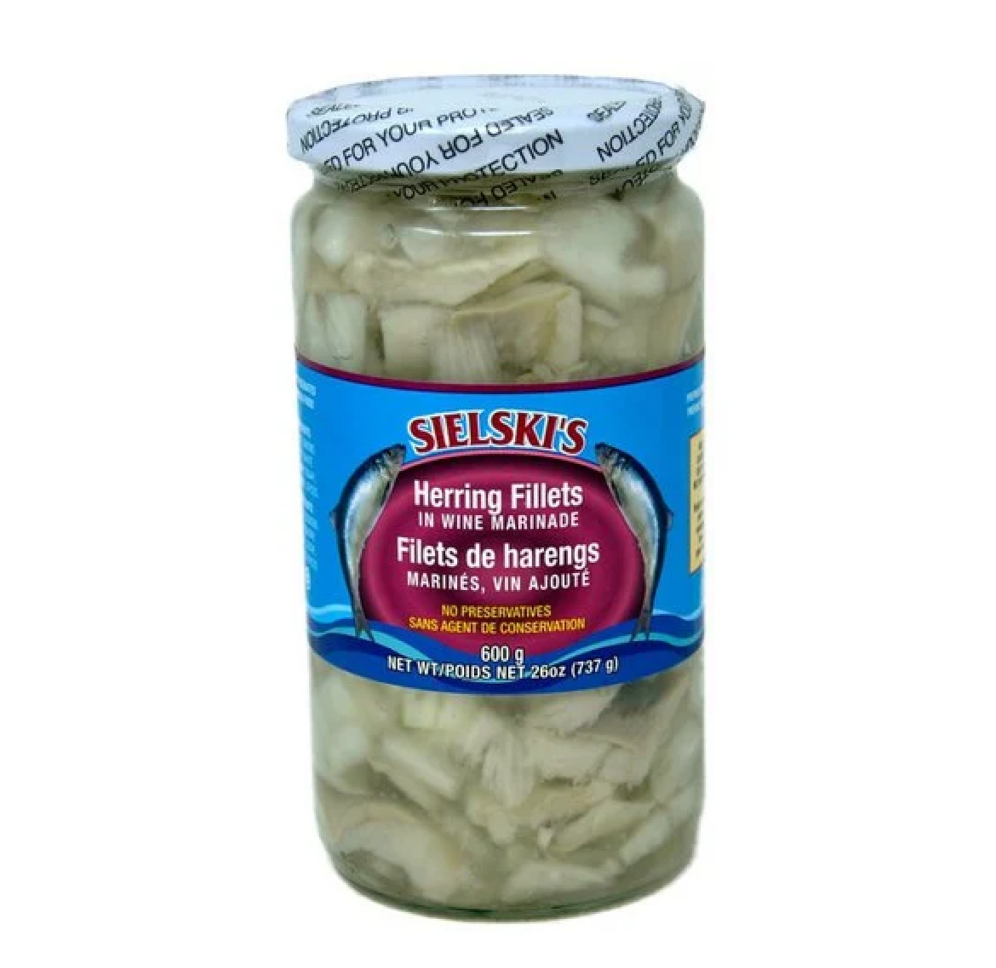 Sielski's Herring Fillets In Wine Marinade 600g