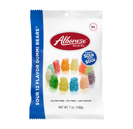 Albanese 12 Sour Flavor Gummi Bears 198g
