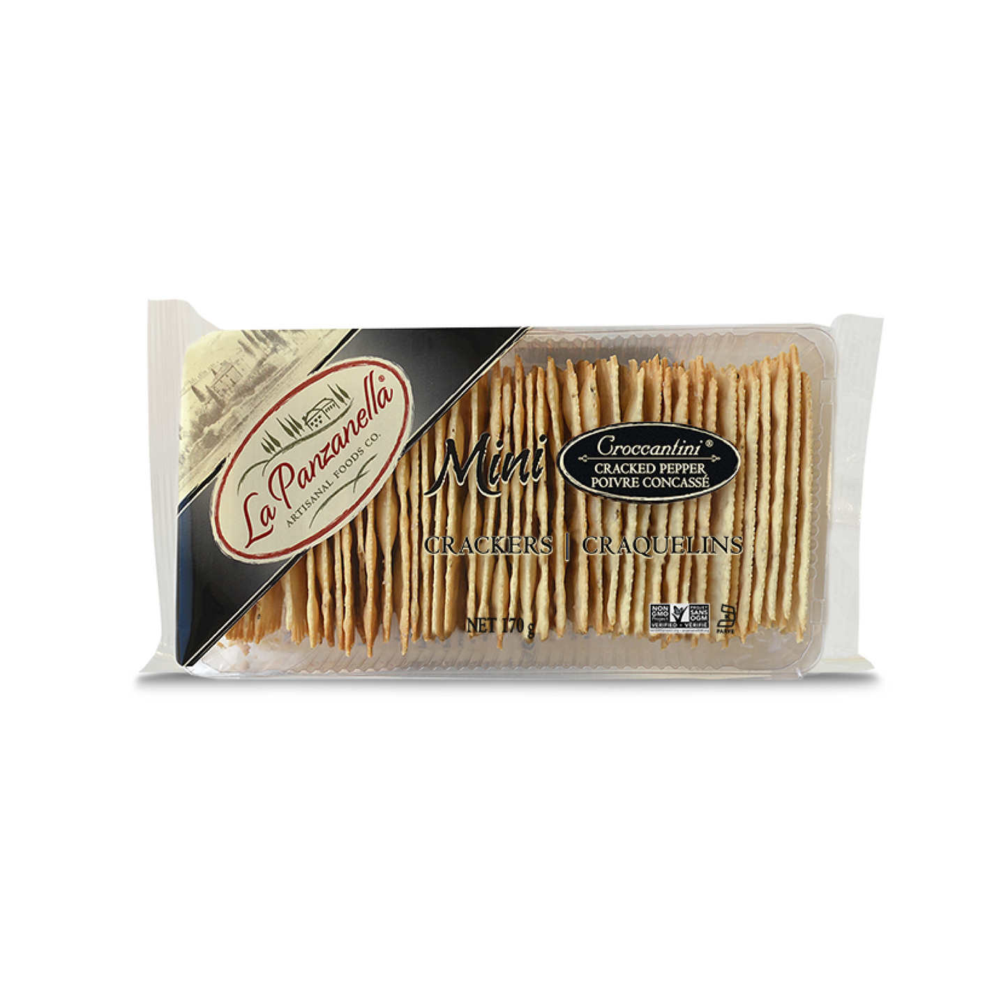 La Panzanella Cracked Pepper Mini Crackers 170g