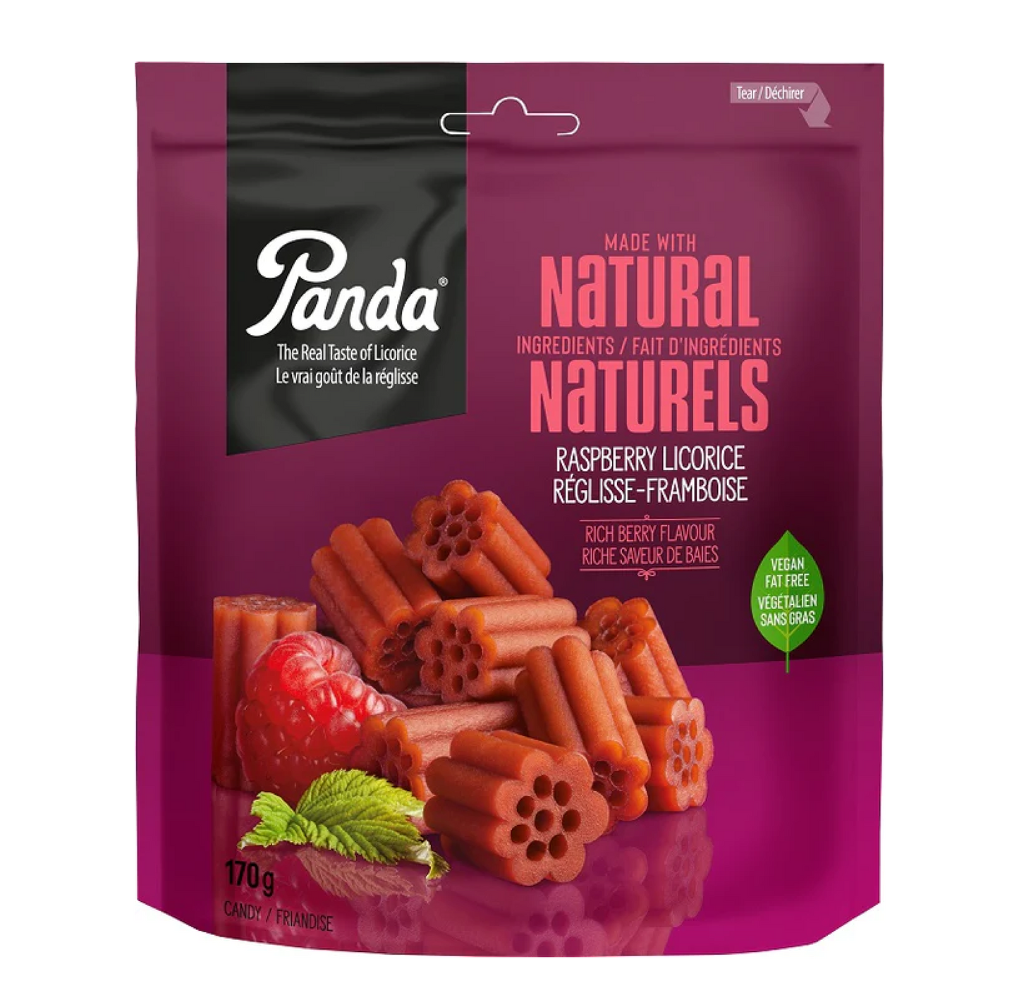 Panda Raspberry Licorice 170g