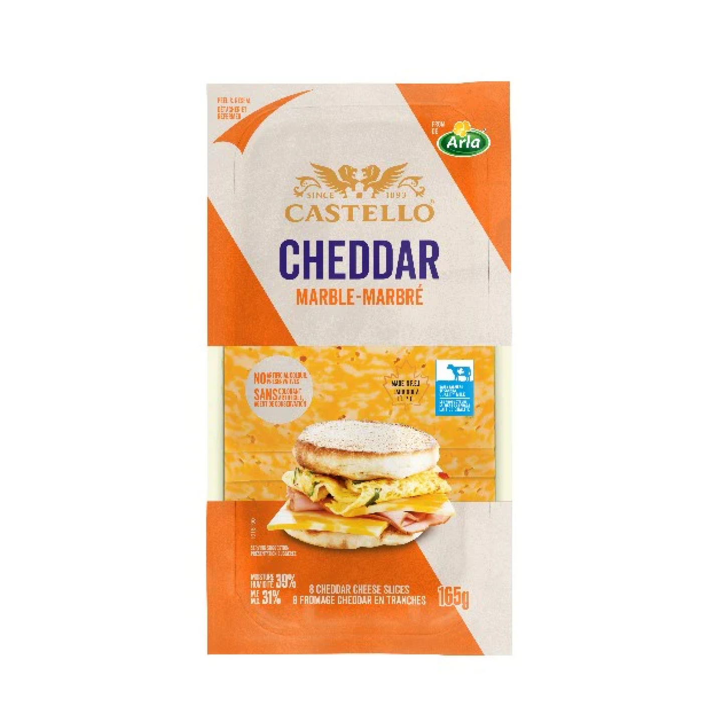 Castello Marble Cheddar Slices 165g