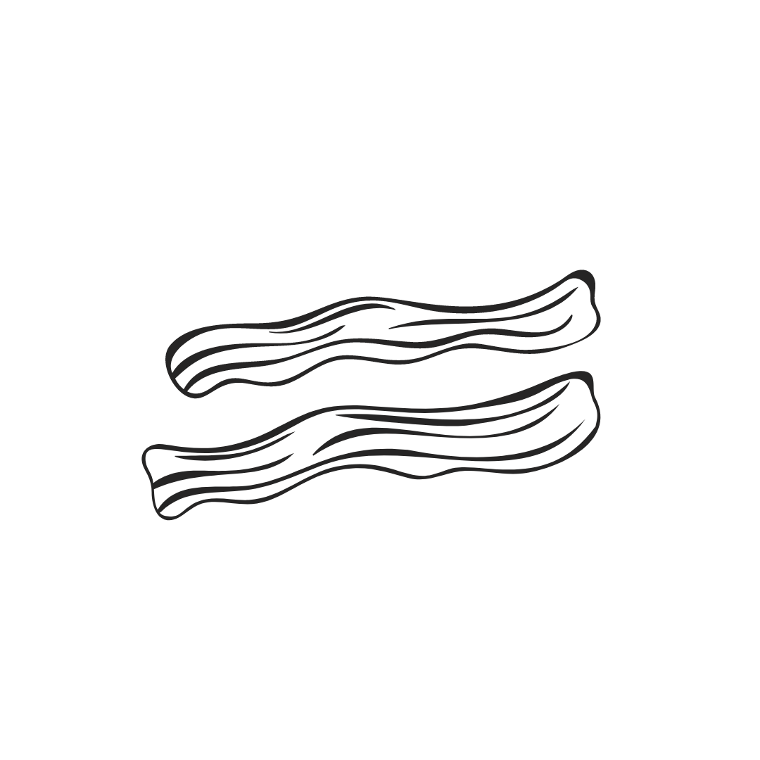 Barbeque Bacon Cooked