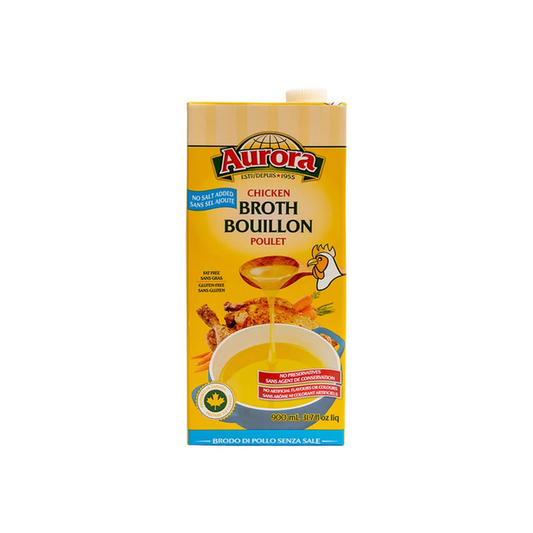 Aurora Chicken Broth No Salt Added 900ml