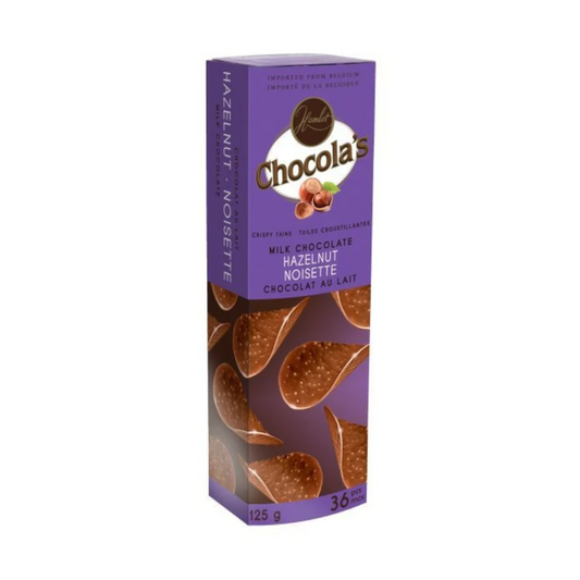 Hamlet Chocola's Crispy Thins Milk Chocolate Hazelnut 125g
