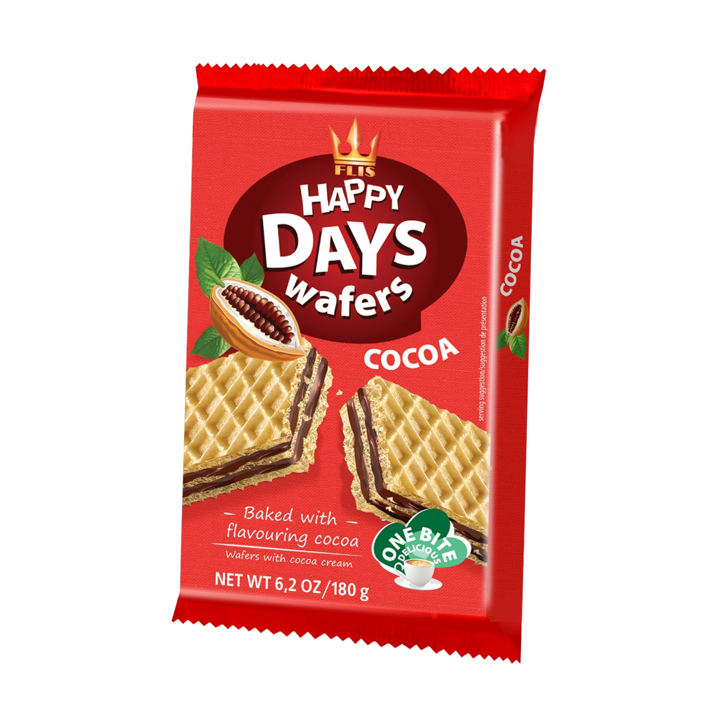 Happy Days Wafers Cocoa 180g
