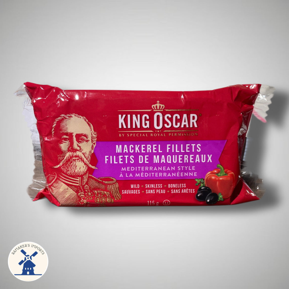 King Oscar Mackerel Fillets Mediterranean style 115g