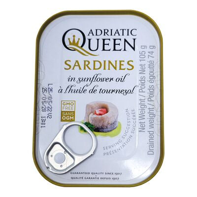 Adriatic Queen Sardines in Sunflower Oil 105g
