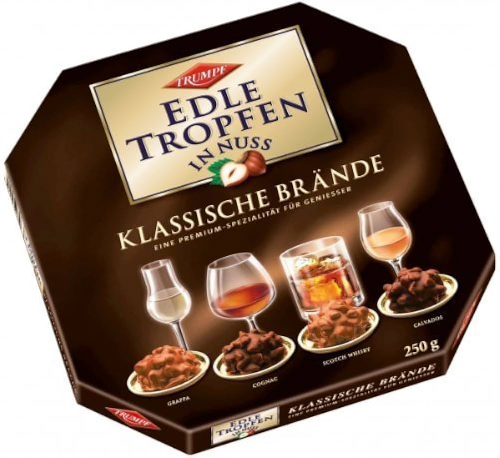 Edle Tropfen in nuss Brandy-filled chocolates 200g