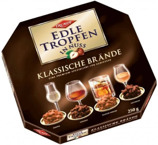 Edle Tropfen in nuss Brandy-filled chocolates 200g