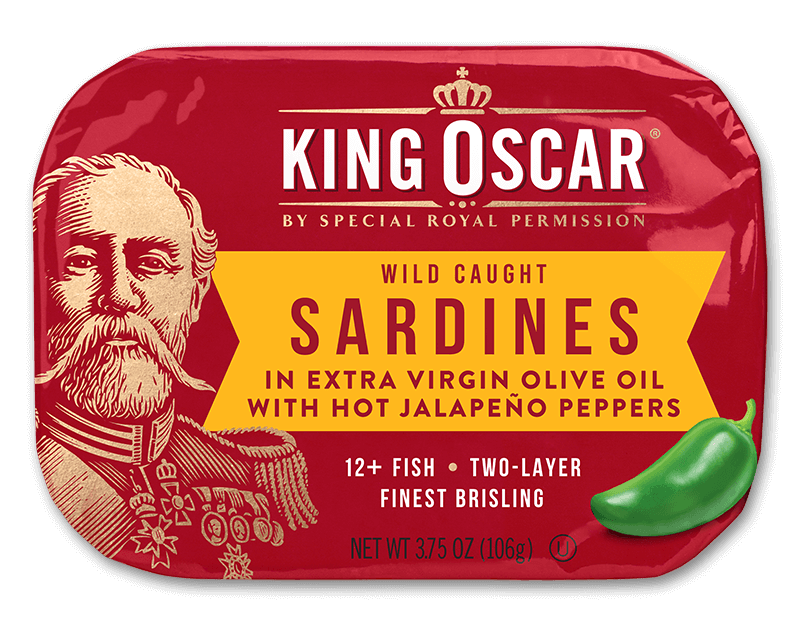 King Oscar Brisling Sardines with Jalapeño peppers 106g