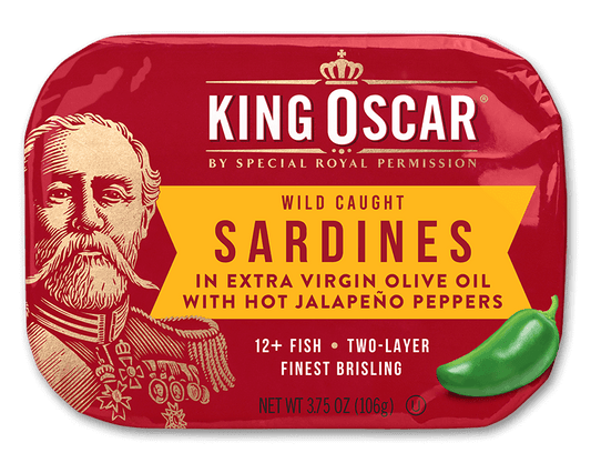 King Oscar Brisling Sardines with Jalapeño peppers 106g