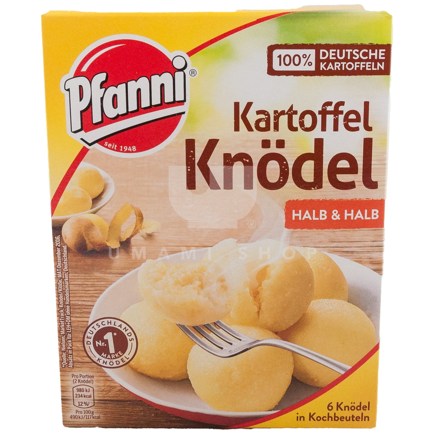 Pfanni Half & half 6 Potato Dumplings in boing bags 200g