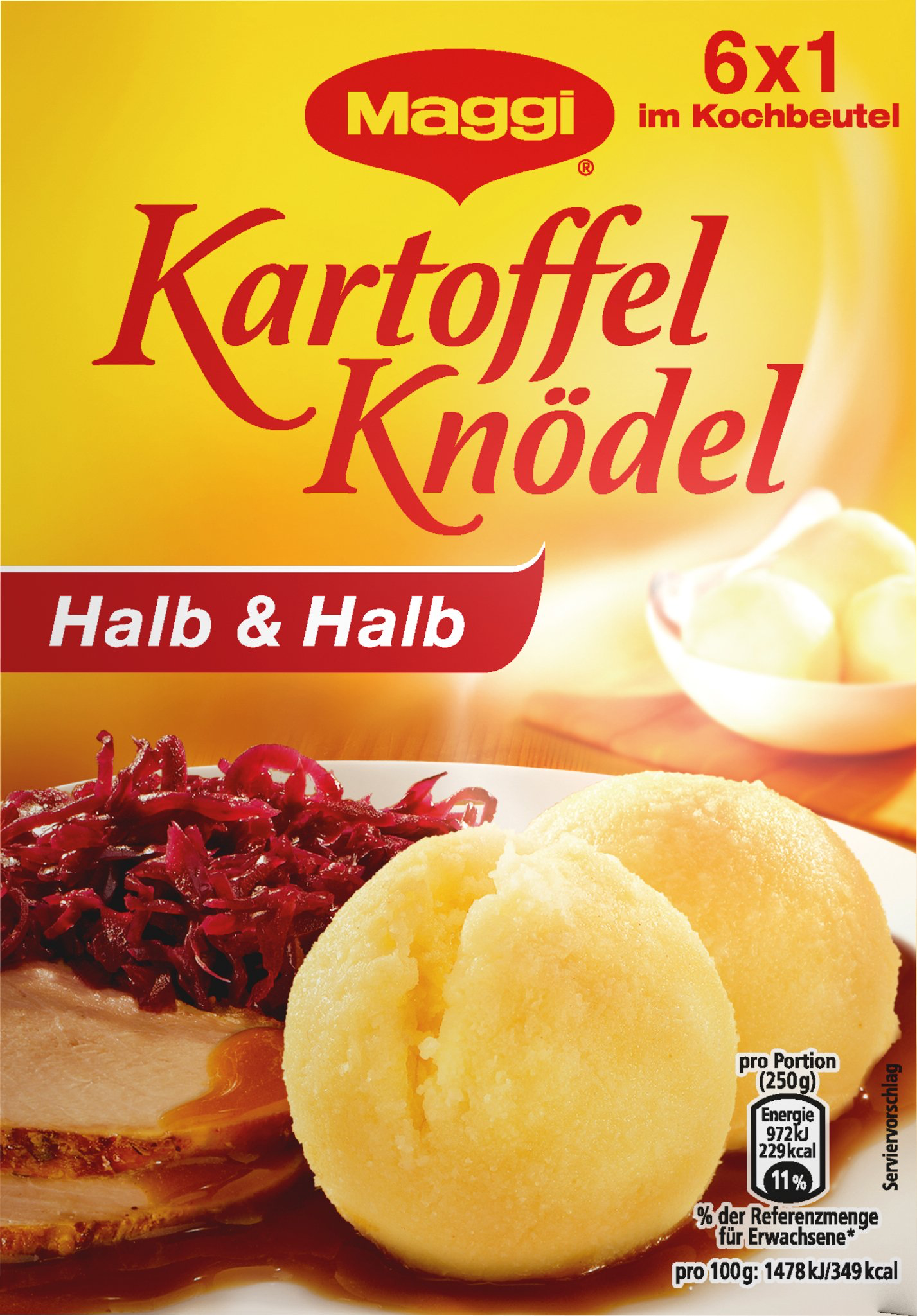 Maggi Half & half 6 Potato Dumplings in boing bags 200g