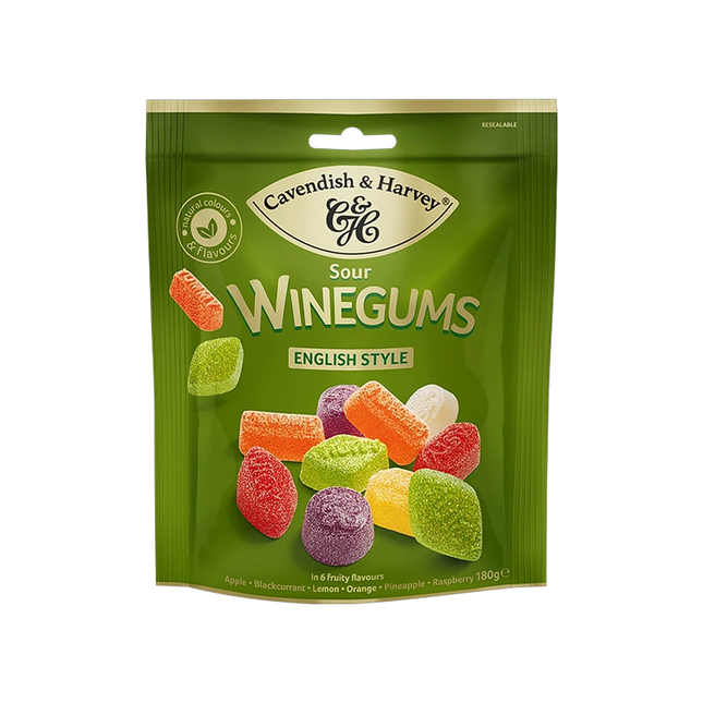 Cavendish & Harvey Sour Winegums English style 180g