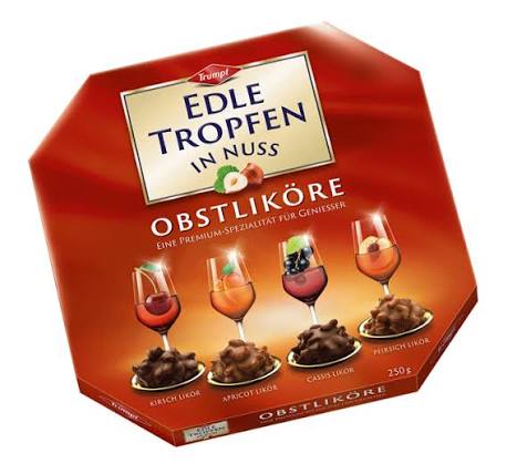 Trumpf Edle Tropfen In Nuss Obstlikoere - Fruit Liqueurs Filled Chocolates 200g
