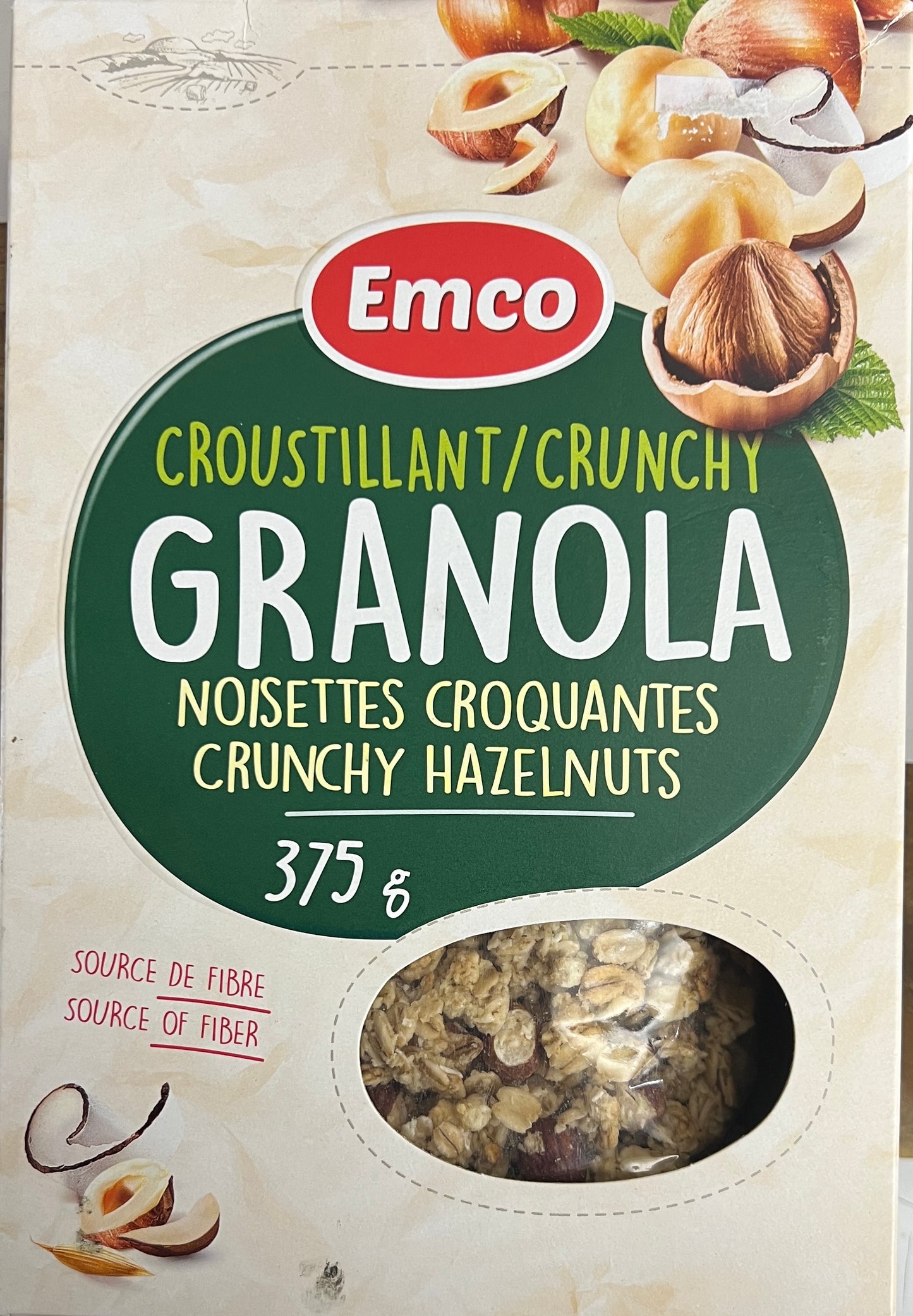 Emco Crunchy Granola Crunchy Hazelnuts 375g
