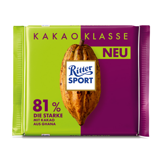 Ritter Sport 81% Dark Chocolate 100g