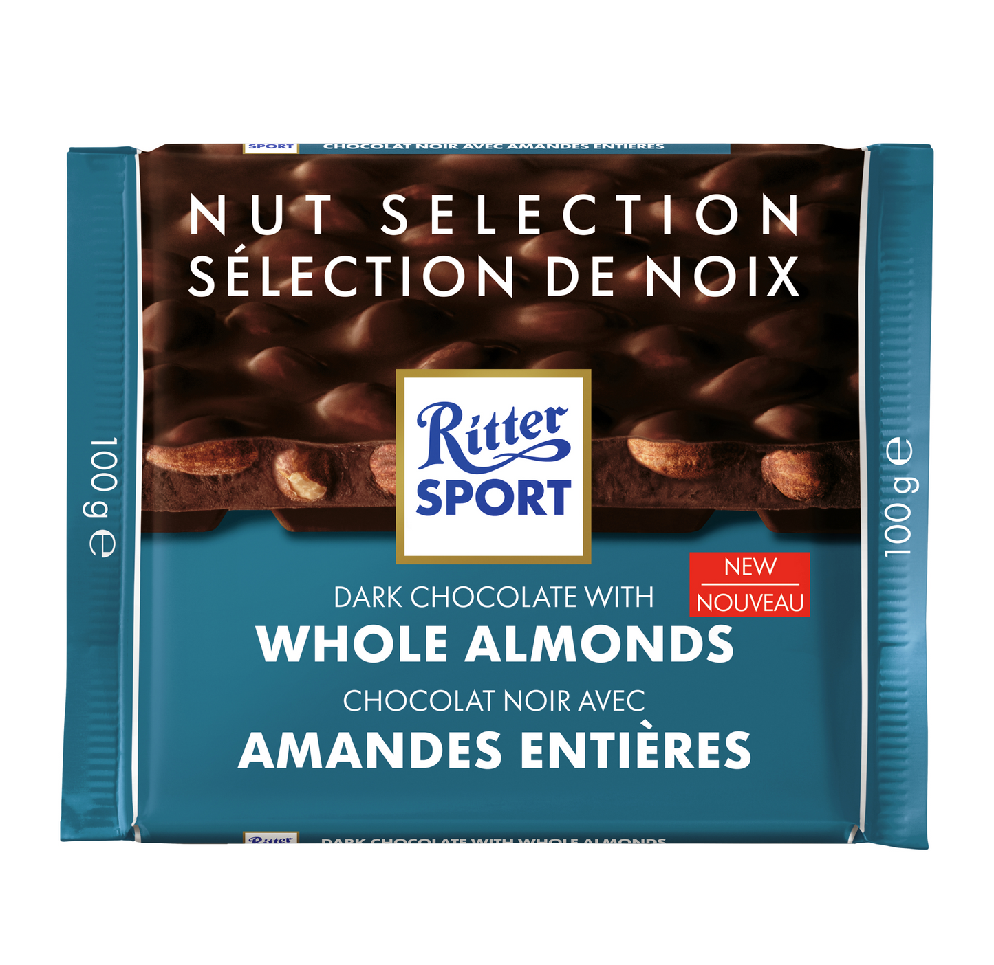 Ritter Sport Whole Almonds Dark Chocolate 100g