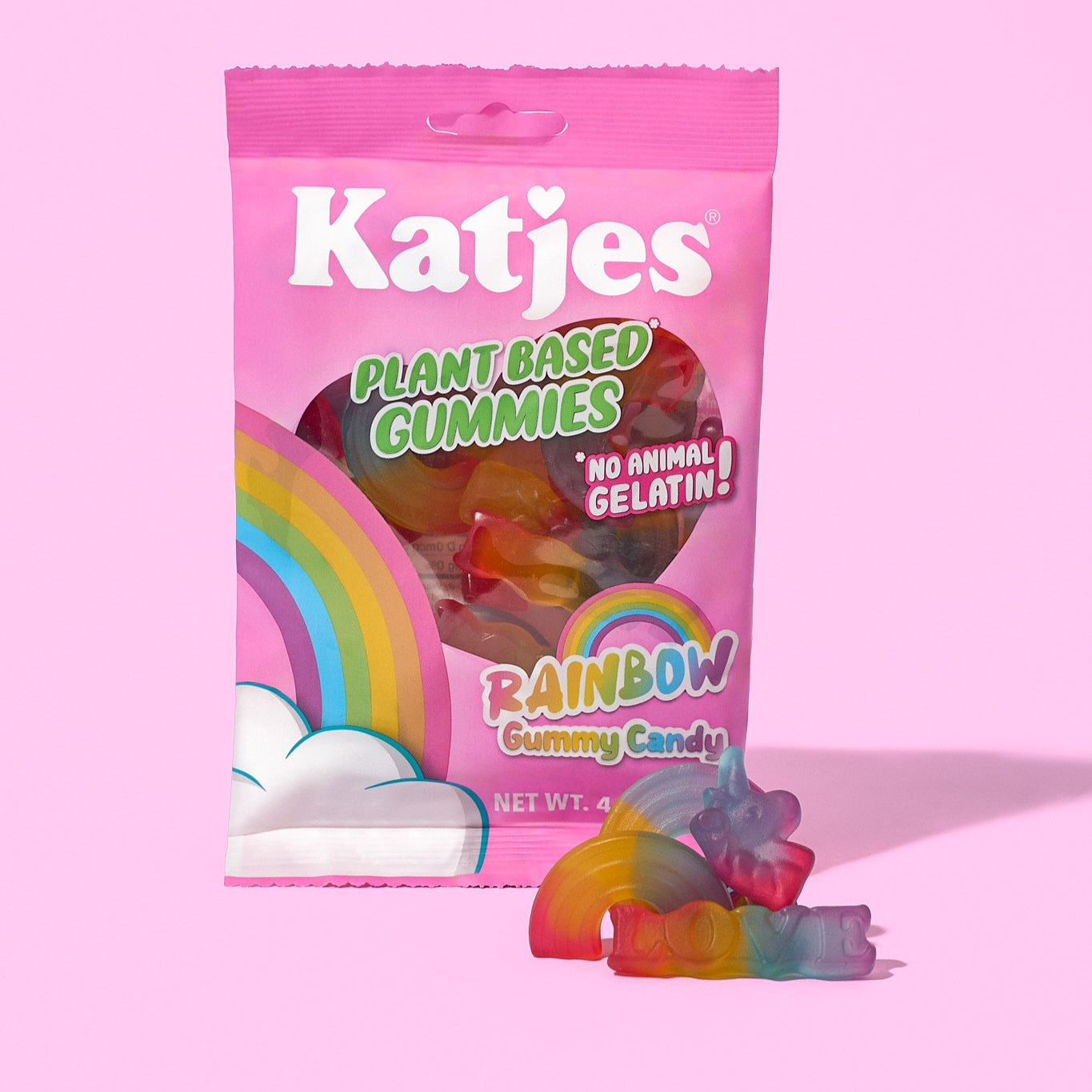 Katjes Plant Based Gummies Rainbow Gummies 140g