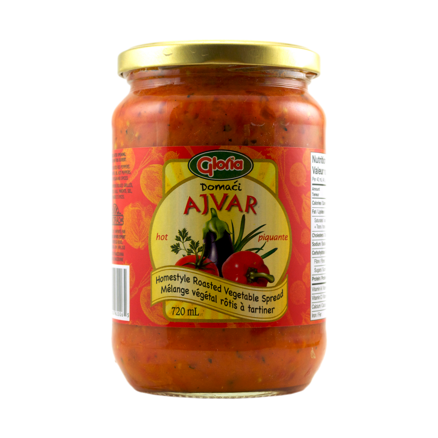 Gloria Hot Ajvar Homestyle Roasted Vegetable Spread 580ml