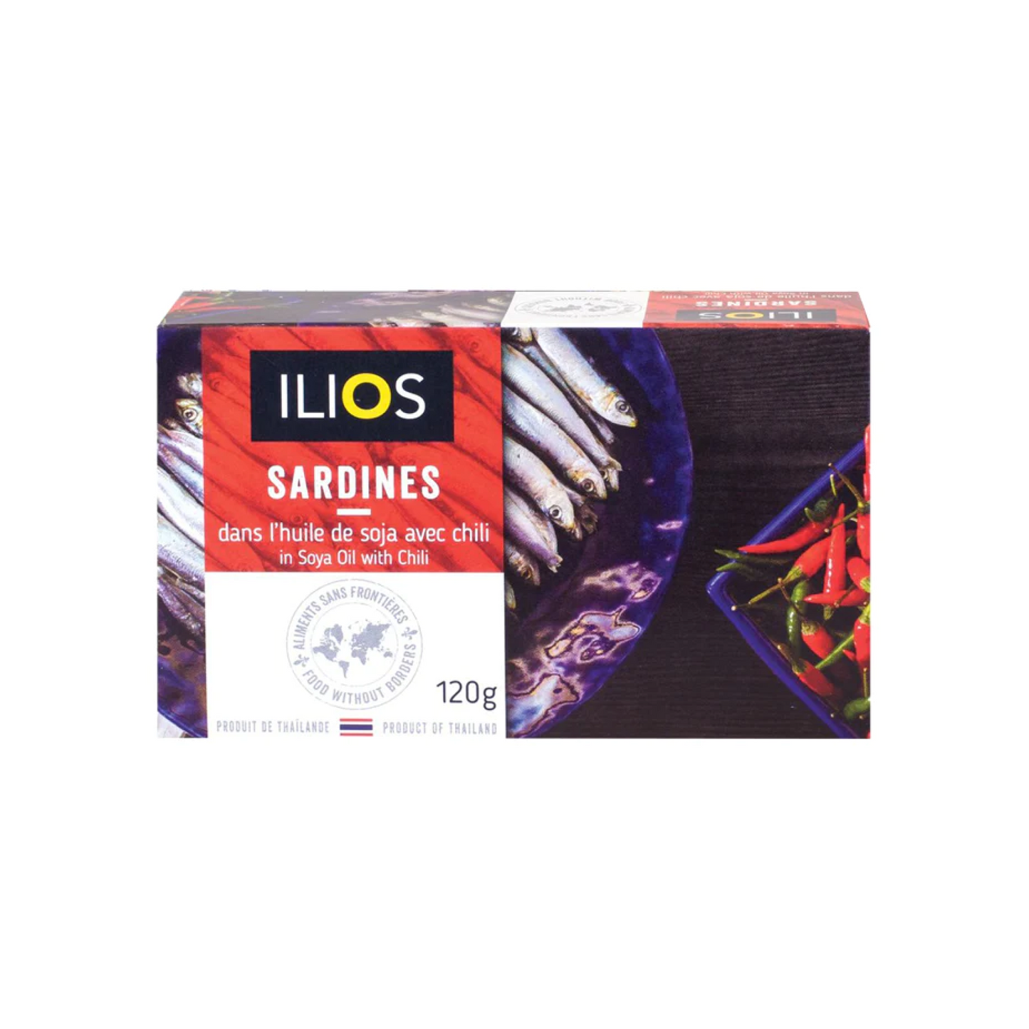 Ilios Sardines in Soya Oil with Chili 120g