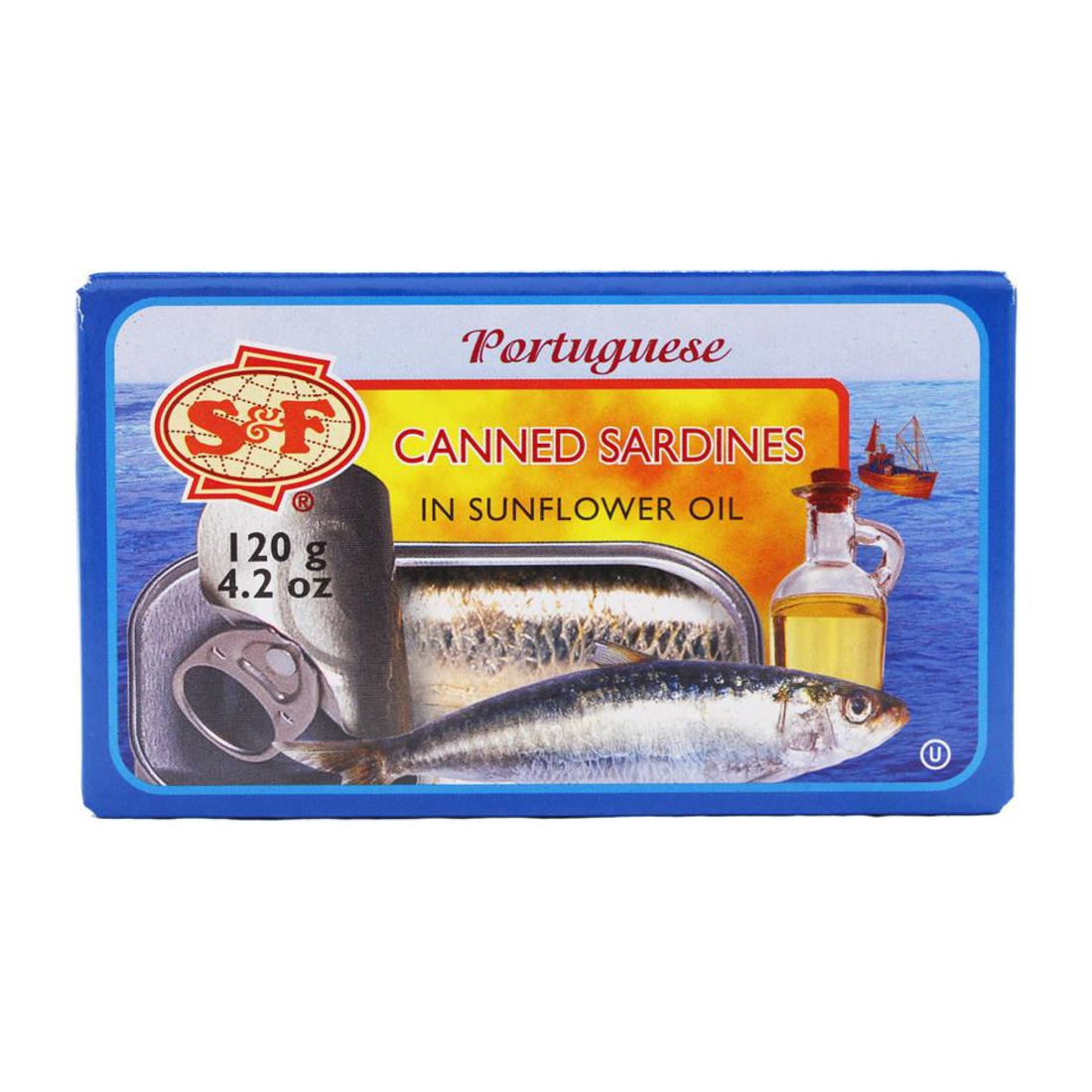 S&F Portuguese Canned Sardines in Sunflower Oil 120g Food Depot Toronto