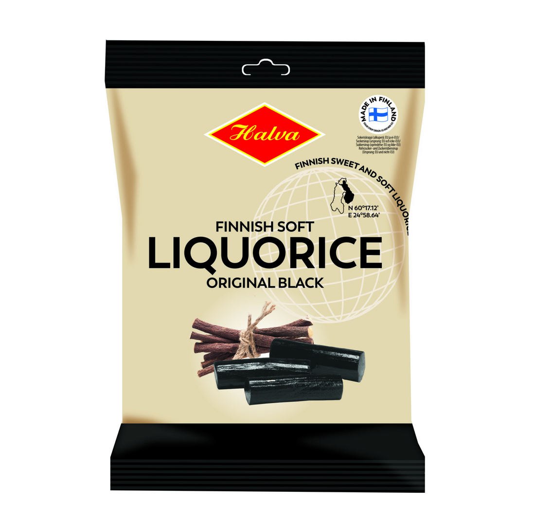 Halva Sweet and Soft Licorice Original Black 200g Food Depot Toronto