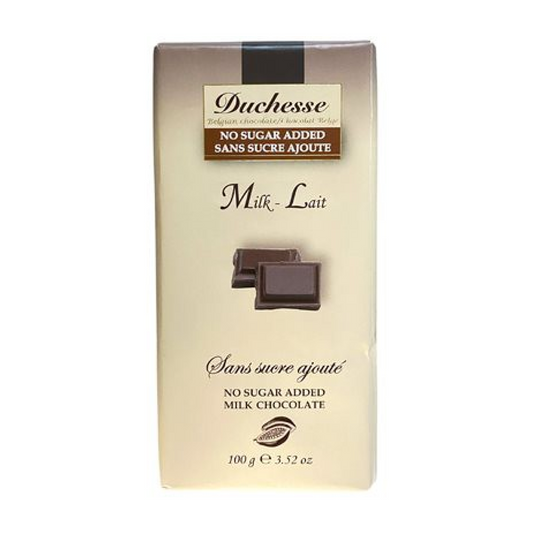 Duchesse Milk Chocolate Bar No Sugar Added 100g