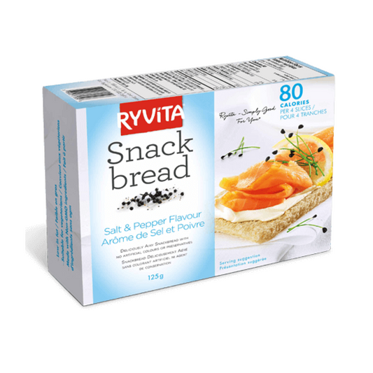 Ryvita Salt & Black Pepper Snack Bread 125g