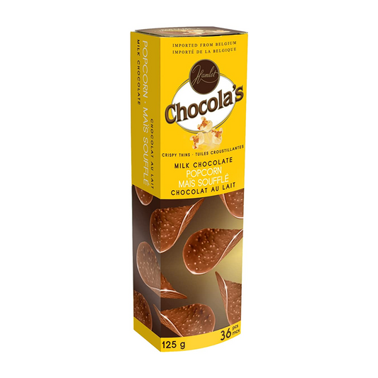 Hamlet Chocola's Milk Chocolate Popcorn Crispy Thins 125g