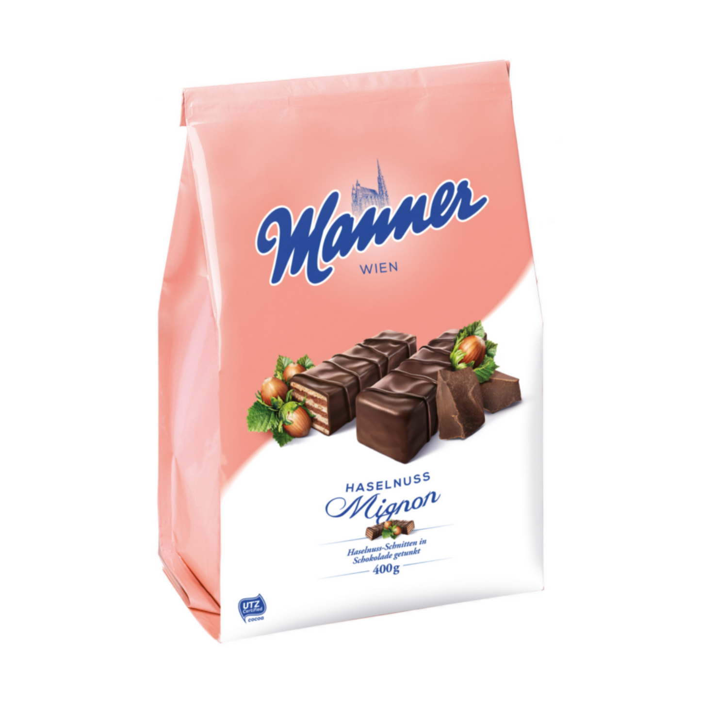Manner Chocolate Covered Wafers with Hazelnut 400g