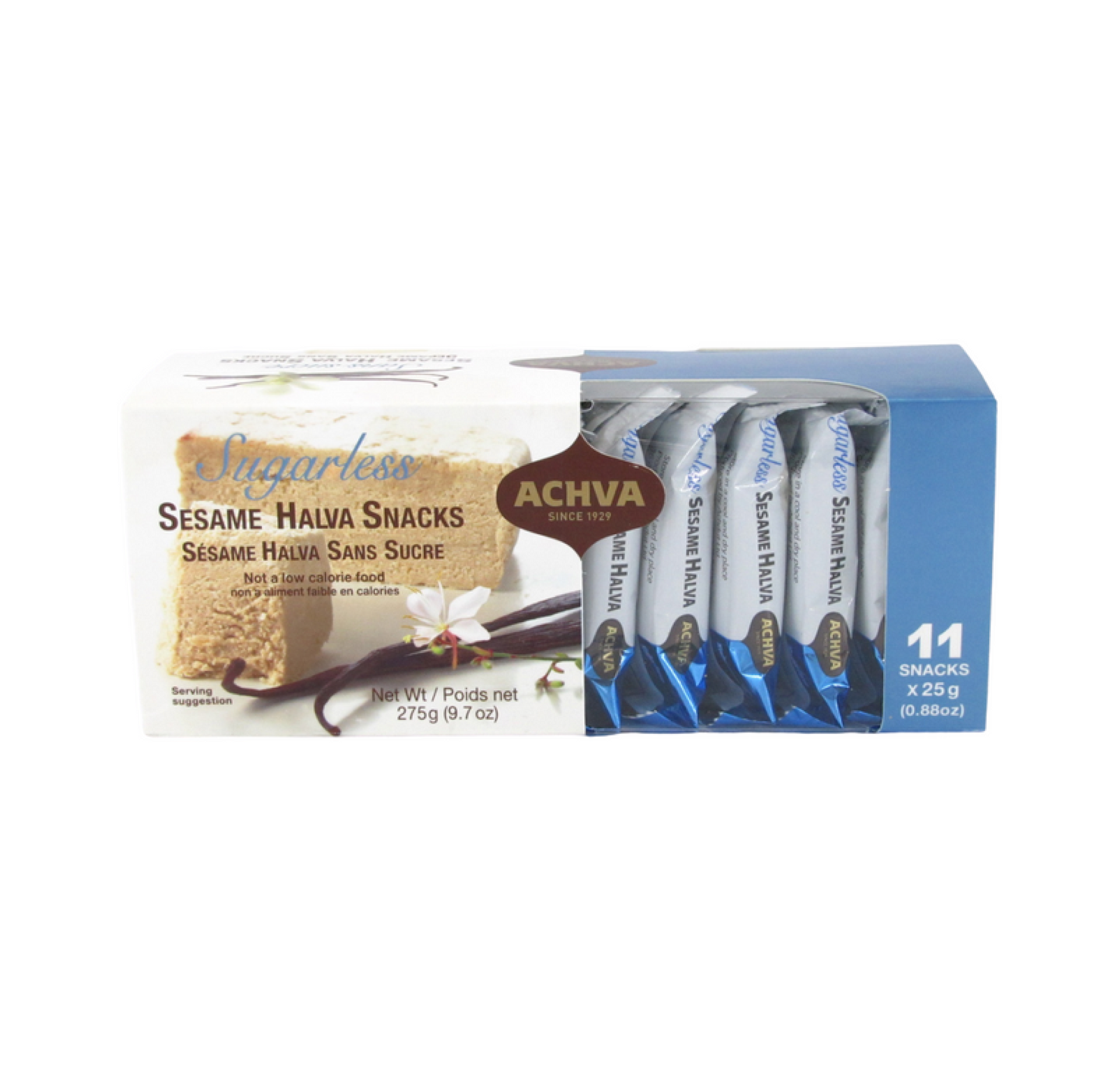 Achva Sugarless Sesame Halva Snacks 275g