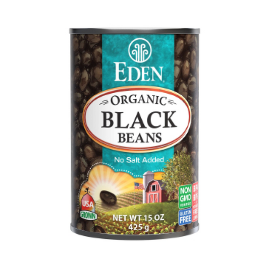 Eden Organic Black Beans NS 398ml