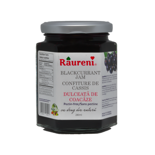 Raureni Blackcurrant Jam 280ml